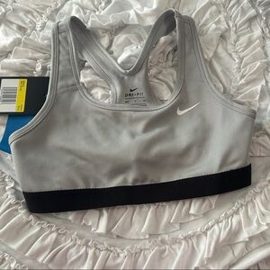 Nike Women's Gray and Black Sports Bra